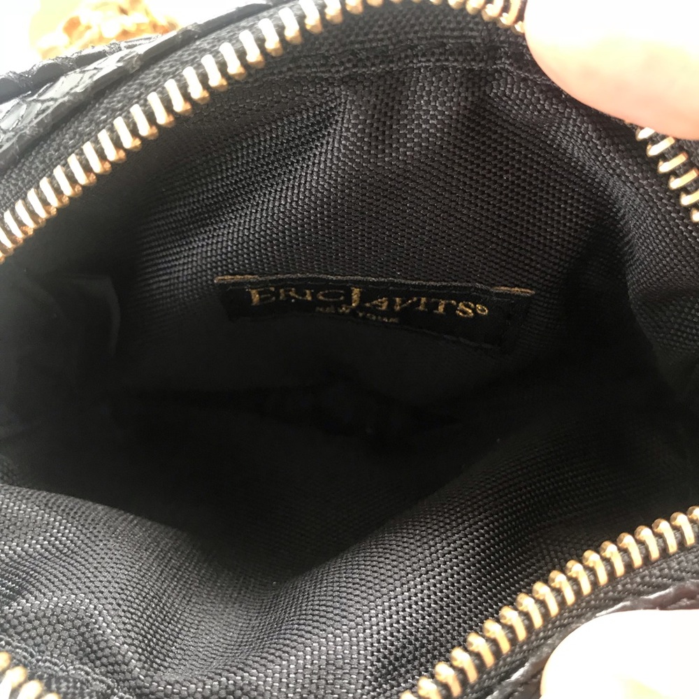 Eric Javits Python Leather Wristlet - image 6